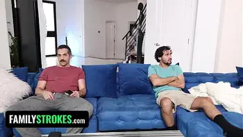 Sofie Marie & Maya Woulfe Help Stepdad & Stepson Fail The No Nut November Challenge - FamilyStrokes