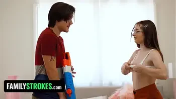 FamilyStrokes - Hot Milf Sophia Locke And Sexy Teen Reese Robbins Take Turns Riding Cock