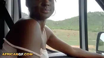 Exotic Safari Date With Gorgeous Ebony Girlfriend Makes Her Go Tribal For Cock Sucking