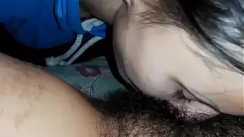 I tongue my girlfriend's hairy pussy to orgasm - Lesbian Illusion Girls