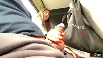 A stranger girl jerked off and sucked my dick in a public bus full of people