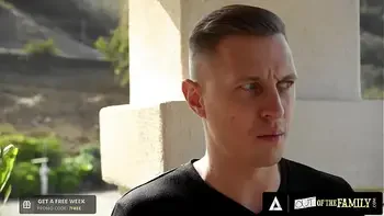 OUT OF THE FAMILY - Pervert Busty Stepmom Touches Herself While Watching Her Stepkid Fuck