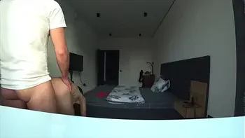 Wife Cheating. Husband Is On A Business Trip And Wife Fucks Her Neighbor In All Holes. Real