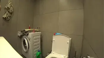 Cheating. Guy Fucks My Wife In The Bathroom When I'm At Work.Real Home Video