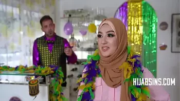 Arab Teen Girlfriend's First Mardi Gras- Violet Gems