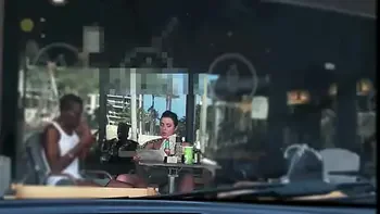 Cheating Wife #4 Part 3 - Hubby films me outside a cafe Upskirt Flashing and having an Interracial affair with a Black Man!!!