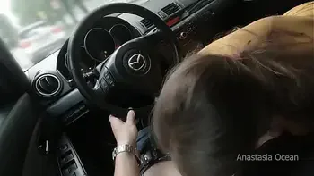 I paid the taxi driver with a blowjob while he drove me home. Public.