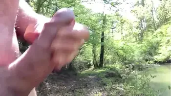 Hiking with a hard dick