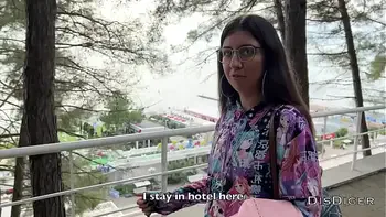 Picked up a cutie on the street, fucked and cum on her glasses