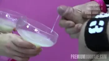 Premium Bukkake - Eva swallows 71 huge mouthful cumshots