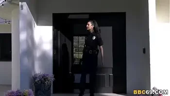 Police Officer Eliza Ibarra Deepthroats Every Big Black Cock