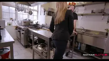 Slutty Blondies Ally Breelsen & Blanche Bradburry Assholes Gaped Wide By Yanick Shaft’s Big Cock In The Kitchen - 4K teaser