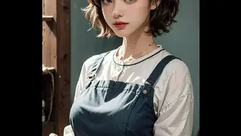 (3D ANIMATED HENTAI ASIAN MODEL) with the hairdresser (with pussy masturbation ASMR sound!)