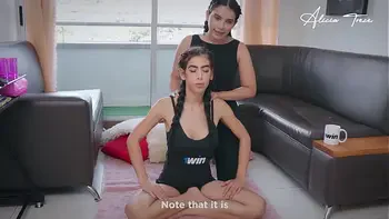 Yoga teacher fucks me in the middle of class