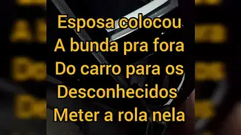 Esposa bunda de fora para estranhos meterem nela em público!