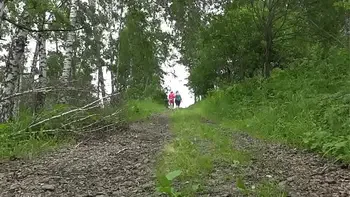 Big Posh Butts outdoors in a public park. Mature lesbians walk in nature and undress. Amateur fetish. PAWG. MILFs.