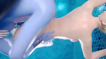 Cheerful meeting of three girlfriends - Futanari threesome animation hot sex, horny futa dicks fucks