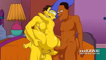 Marge has a Threesome with Carl and Lenny - (The Simpsons)