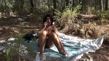 Public sex in the forest with a stranger! Big ass and pussy cumshot