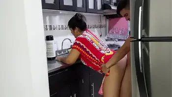Hot Milf Gets Fucked By Her Stepson In The Kitchen