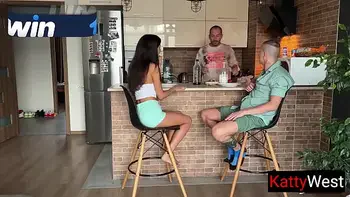 Wife cheats on husband under his nose while he cooks dinner