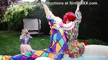 Clown Prank with a Happy Ending! Leninca Crowne, Karina King, Charlie Dean for SinfulXXX