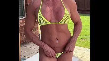 I'd love to show you my pussy and ass...over and over again..All in a itty bikini!