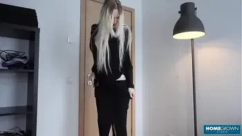 Classy blonde Shina Ryen seduces and fucks her boss POV