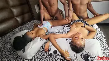 Lovely African teens enjoying some good BBCs at home.