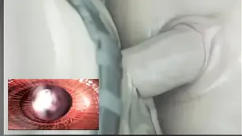 Big cock fill her stomach with his seed