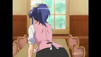 I touch the waitress's ass and she sucks me off behind the bar - Hentai [Subtitled]