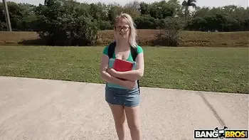 Nerdy Blonde Takes Big Dick