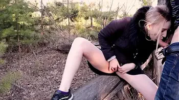 A Man Noticed How I Masturbated In The Forest And Fucked Me!