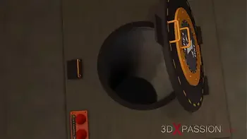 Hardcore in restraints with gnome. Young busty cuffed brunette gets tied down and creampied