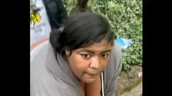 Sexy bbw getting fucked on top of a train tunnel