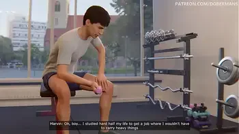 3D animation instructora de gym follando por el culo