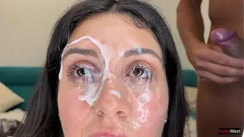 Cum on face compilation, cum in mouth, cum swallowing, a lot of cum on face