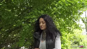 GERMAN SCOUT - First Anal Sex for Big Tits Tattoo Model Mia Roux at Pickup Casting