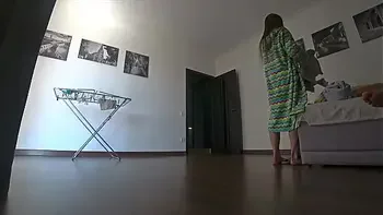 Real treason.Wife cheats on her husband before he comes home.