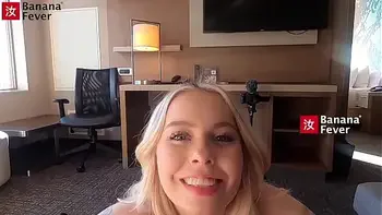 Petite Blonde Ride Tall Asian Guy - AMWF