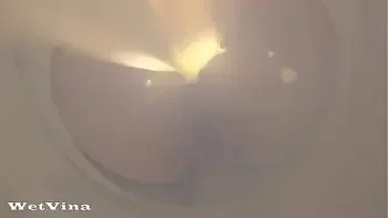 Toilet cam anal milk enema with pissing