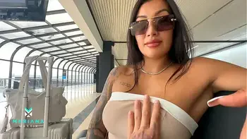 TRAILER - Rimjob to big cock guy on our first trip together with squirt - Mariana Martix