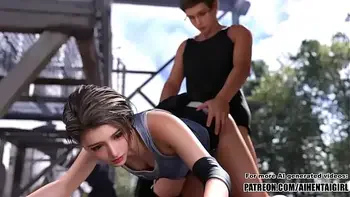 Resident Evil Jill Valentine cosplay Doggystyle | Uncensored Hentai AI generated