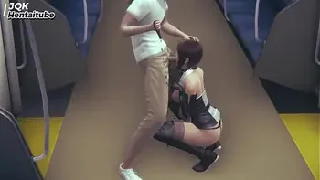 Hentai 3D uncensored (5) - Office girl get hard fucking on train