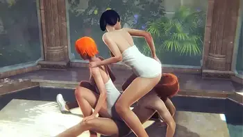 Hentai - Gwen Hard Sex in a public bath - Japanese Asian Manga Anime Game Porn