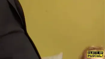 Squirting brit granny throatfucked