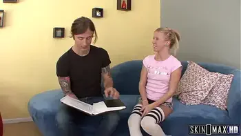 Skinny Teen Fucks Her Big Dick Neighbor