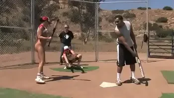 A baseball team full of sluts uses their bodies to distract the opponent