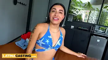 Colombian teen cutie turns the heat on casting not wearing any panties!