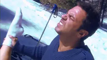 Brunette milf Eve Lawrence fucking on snow